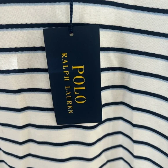 Ralph Lauren Men's Striped Polo Shirt in White and Navy - Picture 4 of 7